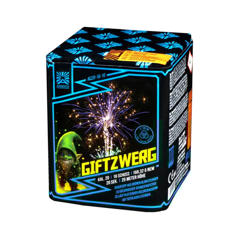 Giftzwerg 16-Schuss-Feuerwerk-Batterie von Argento Feuerwerk ab 11.04€ jetzt bestellen