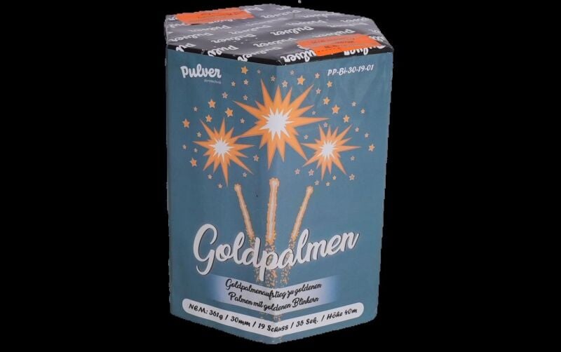 Goldpalmen 19-Schuss-Feuerwerk-Batterie von Pulver-Pyrotechnik ab 33.99€ jetzt bestellen