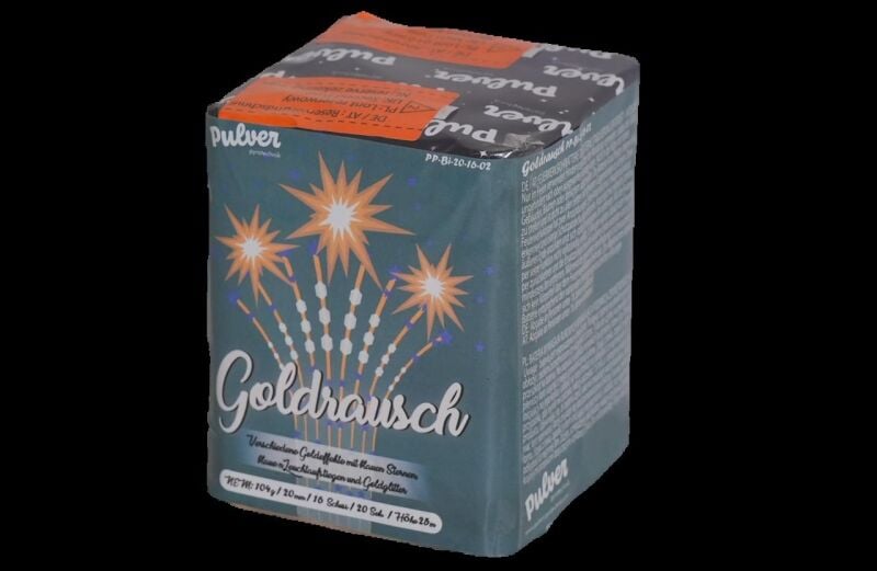 Goldrausch 16-Schuss-Feuerwerk-Batterie von Pulver-Pyrotechnik ab 8.08€ jetzt bestellen