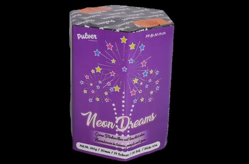 Neon Dreams 19-Schuss-Feuerwerk-Batterie von Pulver-Pyrotechnik ab 33.99€ jetzt bestellen