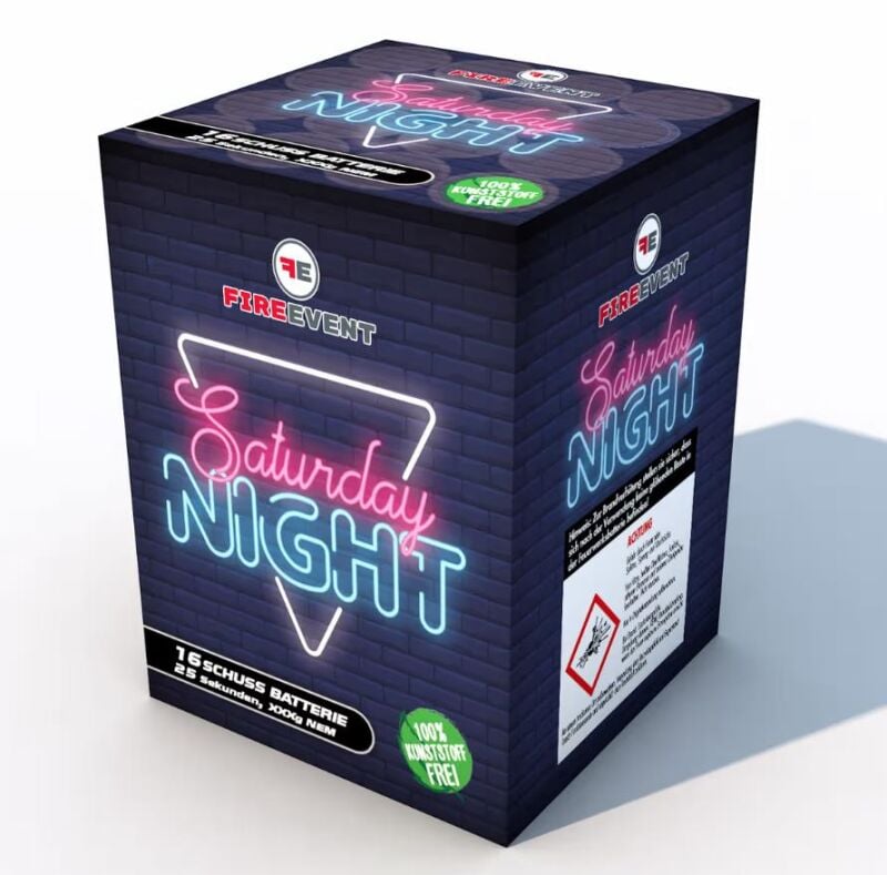 Saturday Night 16-Schuss-Feuerwerk-Batterie von fireevent ab 12.74€ jetzt bestellen