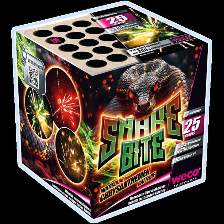 Snake Bite 25-Schuss-Feuerwerk-Batterie von Weco ab 10.19€ jetzt bestellen