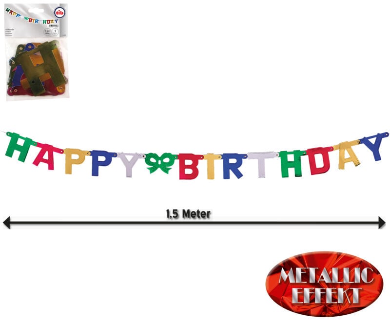 Buchstaben-Girlande, „Happy Birthday“ von TIB Heyne ab 1.79€ jetzt bestellen