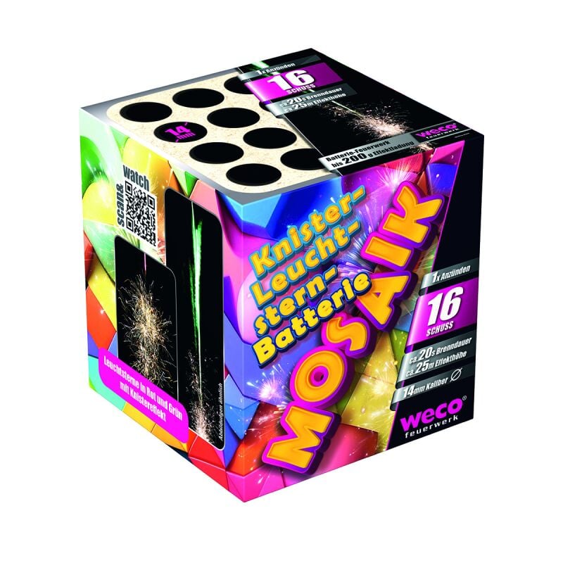 Mosaik 16-Schuss-Feuerwerk-Batterie von Weco ab 4.74€ jetzt bestellen