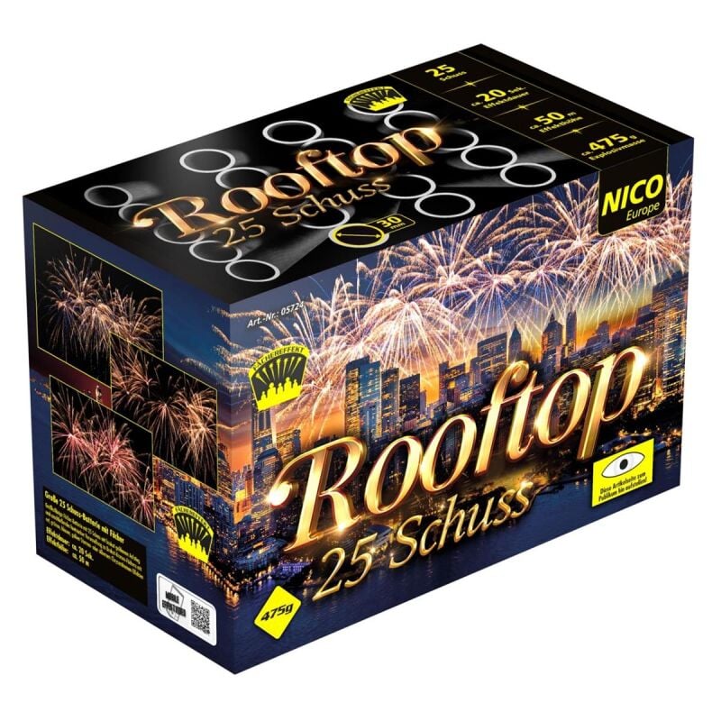 Rooftop 25-Schuss-Feuerwerk-Batterie von NICO Europe ab 49.99€ jetzt bestellen