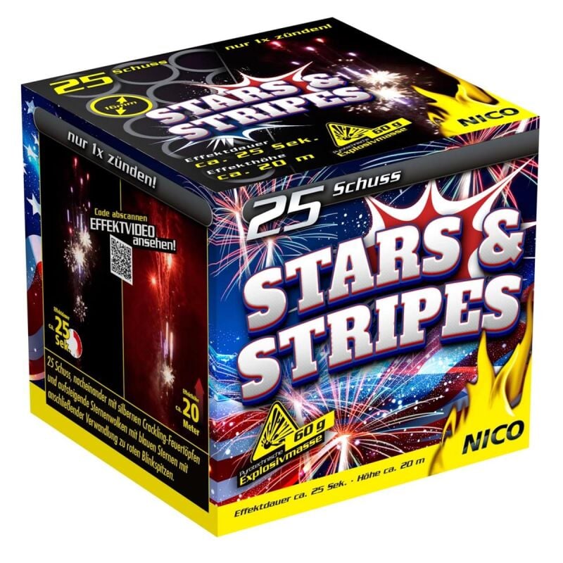 Stars & Stripes 25-Schuss-Feuerwerk-Batterie von NICO Europe ab 9.34€ jetzt bestellen