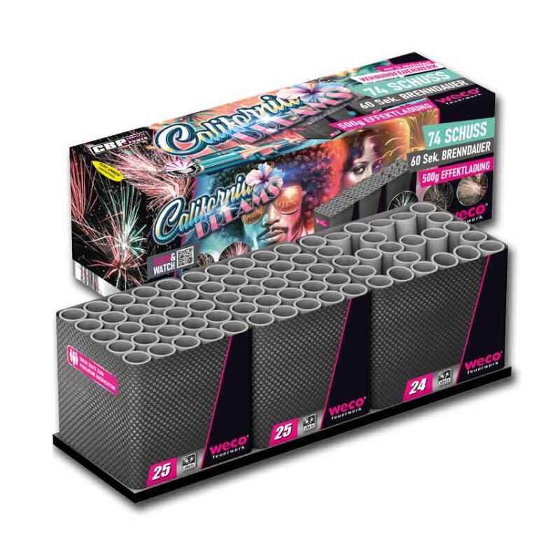 California Dreams 74-Schuss-Feuerwerk-Batterie von Weco ab 45.89€ jetzt bestellen
