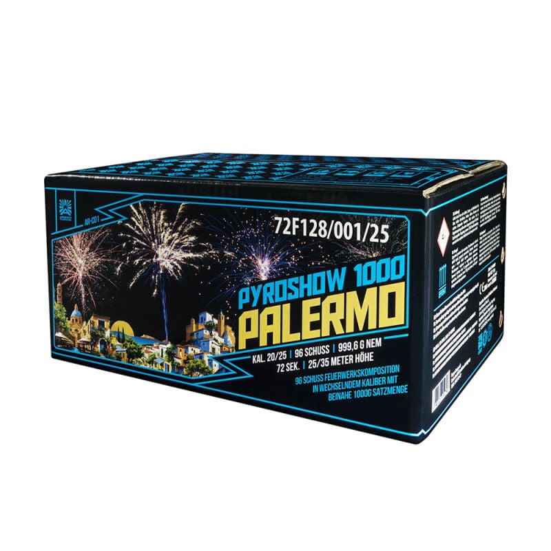 Pyroshow 100-A Palermo 96-Schuss-Feuerwerkverbund von Argento Feuerwerk ab 69€ jetzt bestellen