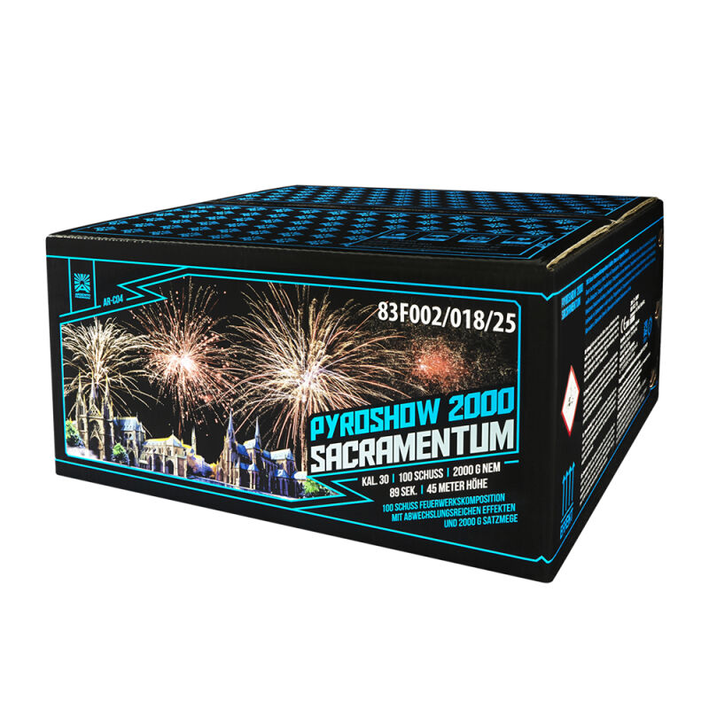 Pyroshow 2000 Sacramentum 100-Schuss-Feuerwerkverbund von Argento Feuerwerk ab 136€ jetzt bestellen